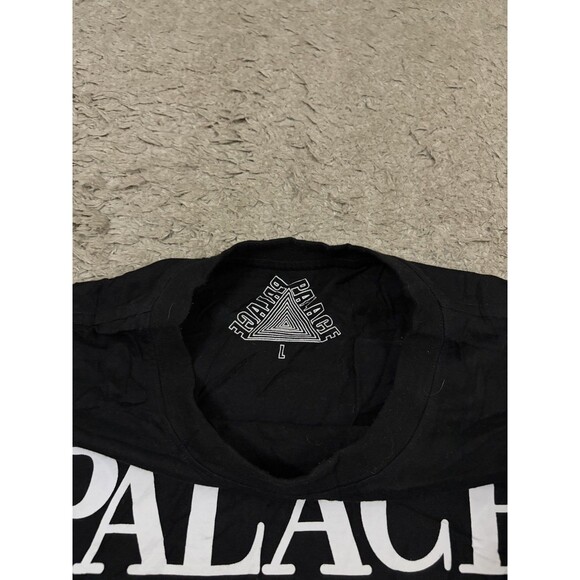 Palace Skateboards Shirt Mens MEDIUM Black crew neck cotton Size L - Picture 3 of 7